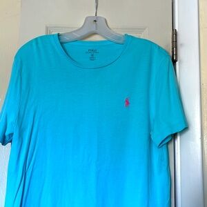 Polo Ralph Lauren custom fit tee in powder blue